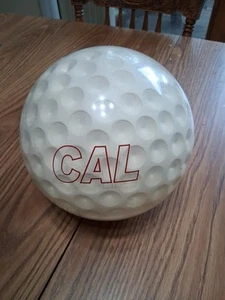Sehr seltene Vintage gebohrte 16 Pfund CAL Marke Golf Neuheit Bowling Ball Distanz - Bild 1 von 8