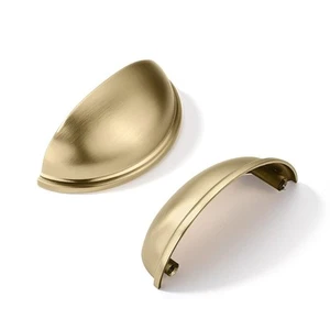 5 Pack 2-1/2" Drawer Pulls Champagne Bronze Cabinet Cup Pulls Kitchen Hardwar... - Picture 1 of 4