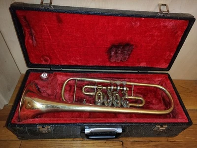 Trompete Bb von August Clemens Glier Markneukirchen mit Koffer - Bild 1 von 4