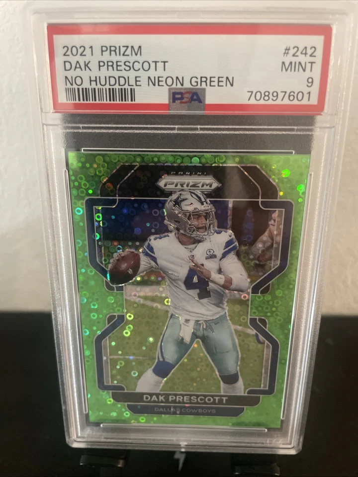 1/5 2021 Prizm Dak Prescott No Huddle Neon Green - Image 1 of 3