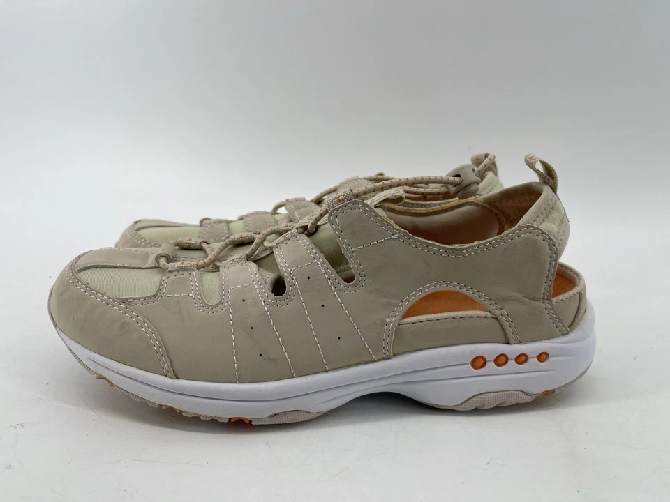 Easy Spirit Pull On Comfort Shoes Womens Size 8.5 M Beige Tan White Orange - Image 1 of 4