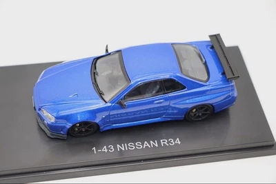 EBBRO 1/43 Scale Nissan GTR R34 Blue Diecast Car Model Toy Collection - image 1 of 4