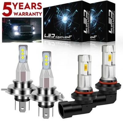 For Toyota Sequoia 2001-2007 LED Headlight Hi/Lo + Fog Light Upgrade Kit Bulbs - Image 1 of 4