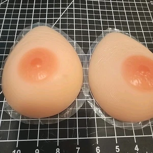 C  Cup Self-adhesive Silicone Breast Forms 769  G Teardrop Silicone Boobs  Beige - Picture 1 of 5