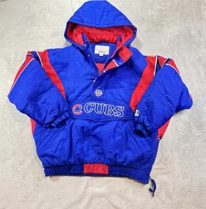Authentic Vintage 90’s Starter Chicago Cubs Pullover Jacket Size XL Rare. 🔥 - Picture 1 of 6