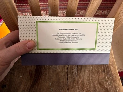 NEW LIMITED EDITION ABBA MAMMA MIA 2025 CHRISTMAS TREE 2 OZELOT BAUBLE SET - Image 1 of 4