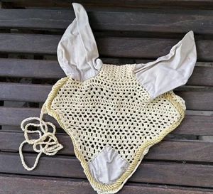 Fliegenohren, Fliegenhaube Für Pferde, WB, Beige/ Gold , Nr.2 - Bild 1 von 2