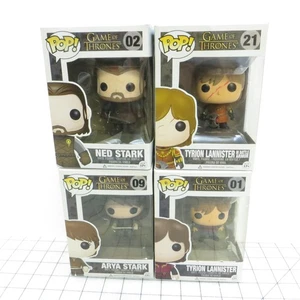 Game of Thrones Funko Pops Set of 4: Tyrion, Tyrion w/ Armor, Ned Stark, Arya - Picture 1 of 7