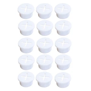 15 Pcs Dust Plug Cable Cord Grommet Hole Cover Tabletop Desk Wire Management - Afbeelding 1 van 12