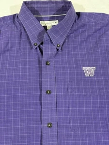 Washington Huskies Shirt Mens XL Button Down Dress Cutter & Buck Embroidered - Picture 1 of 9