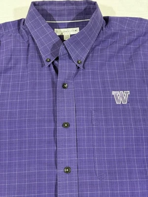 Washington Huskies Shirt Mens XL Button Down Dress Cutter & Buck Embroidered - Image 1 of 4
