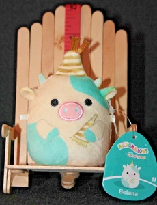 NWT 2.5" Micromallow by Squishmallow - "Belana the Birthday Cow"  MM2 #499-2 - Bild 1 von 2