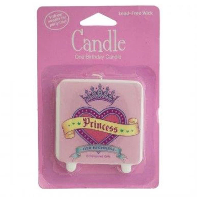 Vela moldeada de Su Alteza de 2,75" x 2,5" velas de cumpleaños de princesa suministros de fiesta Foto 1 de 1