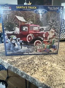 WHITE MOUNTAIN PUZZLES -Santa's Truck 1000 pc Jigsaw Puzzle WHITE1210 - Picture 1 of 5
