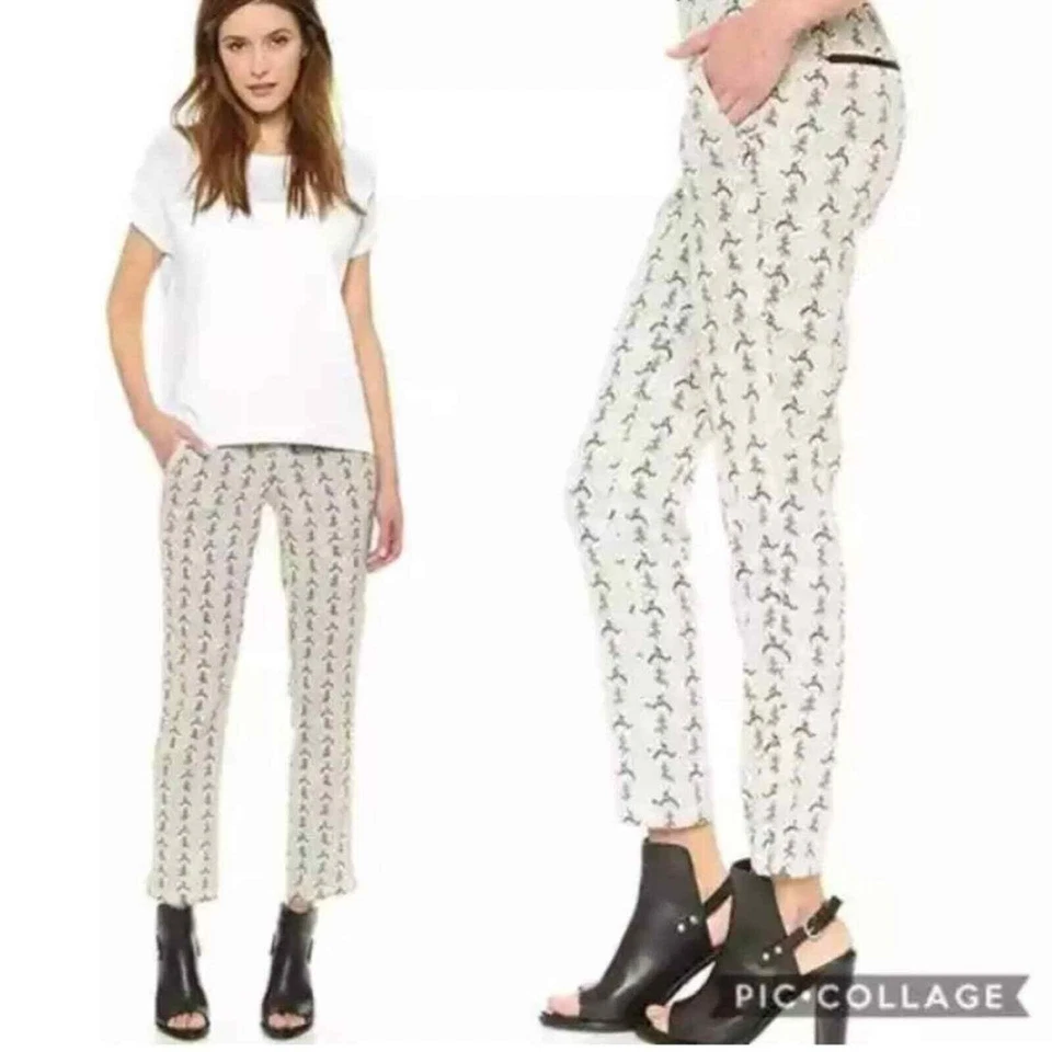 Rag & Bone pants silk stretch pastel pattern size 6 - Image 1 of 4