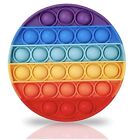 RAINBOW CIRCLE - 100 PACK - FREE UK DELIVERY - Push Pop Fidget Toy Stress Relief