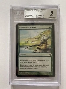 Glimpse Of Nature Champions Of Kamigawa Rare MTG Beckett Graded BGS 9 Mint - Picture 1 of 2