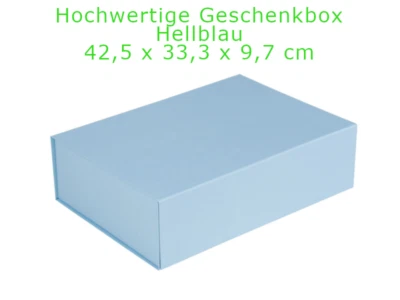 Geschenkkarton / Geschenkbox / Magnetbox UNI Hellblau in 42 x 33 10 cm - Bild 1 von 2