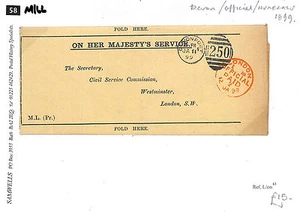 GB DEVON Official Paid 1899 Cover Superb DEVONPORT *250* Duplex {samwells}M166 - Picture 1 of 1