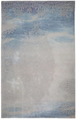 Printed rugs for living room 6 x 9 ft embroidered - Image 1 of 3