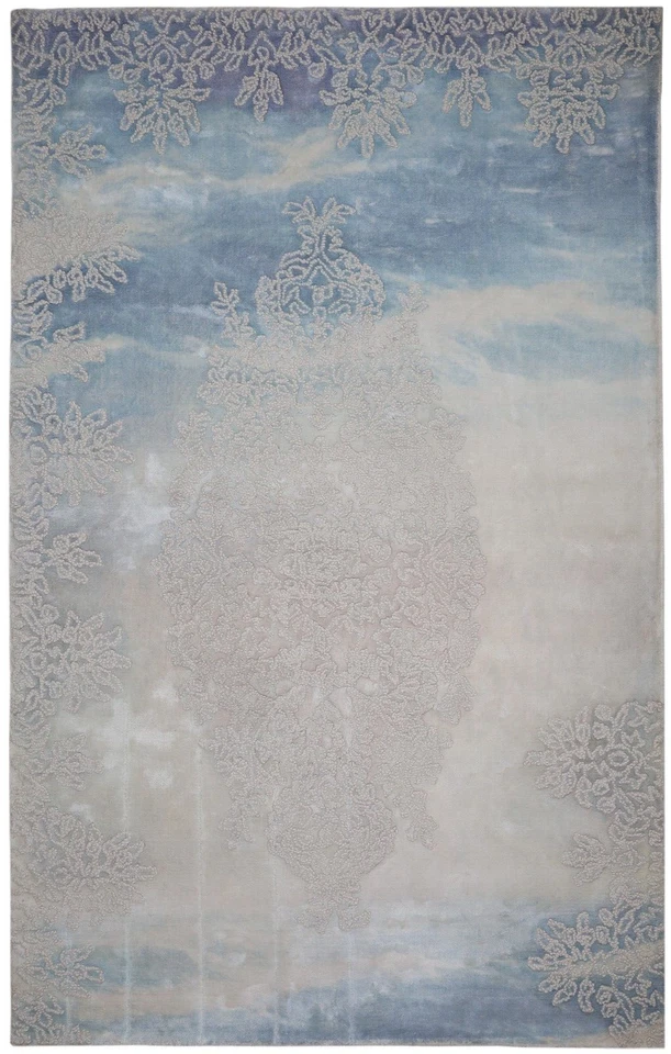 Printed rugs for living room 6 x 9 ft embroidered - Image 1 of 3