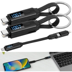 Callstel 2er-Set 3in1-Daten- & Schnellladekabel, 100Watt,PD,OTG,USB C,Lightning - Bild 1 von 12