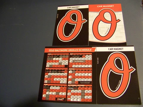 3 Baltimore Orioles Die Cut Magnets - new Cover