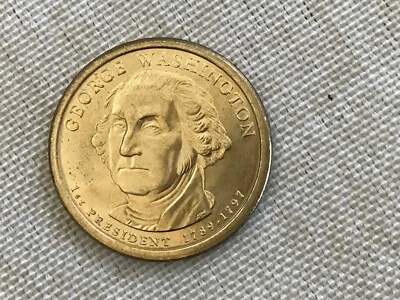 2007 $1 George Washington Presidential coin, ERROR, SMOOTH EDGE,NO DATE OR MINT - Image 1 of 4