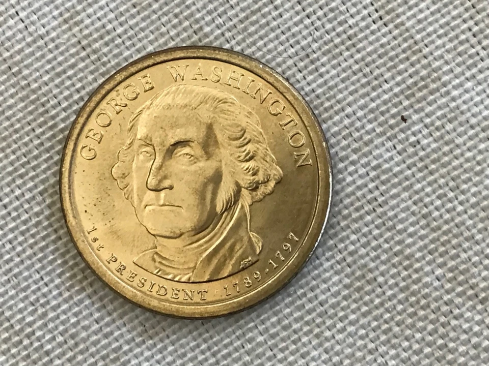 2007 $1 George Washington Presidential coin, ERROR, SMOOTH EDGE,NO DATE OR MINT - Image 1 of 4