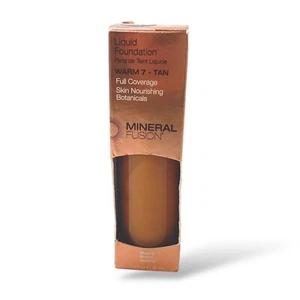 Mineral Fusion Full Coverage Warm 7 Tan Liquid Foundation 1 fl. oz / 30 mL - Picture 1 of 2