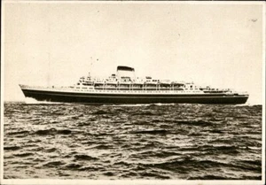 Italia Turbonave Cristoforo Colombo Ship Postcard - Picture 1 of 2