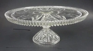 Cake Pedestal Stand Toscany Lead Crystal Handcrafted in Yugosalvia - Picture 1 of 6