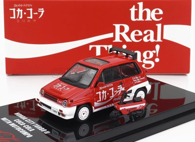 1/64 TINY TOYS - HONDA - CITY TURBO II COCA-COLA THE REAL THING 1981 WITH COKE05 - Immagine 1 di 1