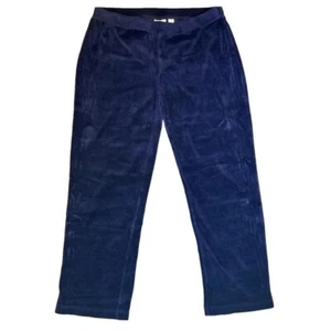 Pantaloni ZENERGY by CHICO’S in velluto viola morbidi gamba larga taglia 2 regular L - Foto 1 di 9