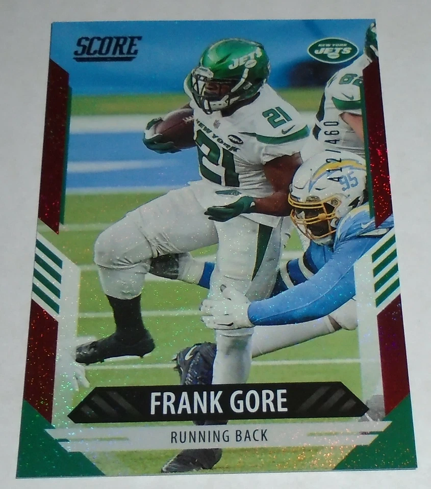 Frank Gore 2021 Score RED Dots parallel #46 - s/n: 412/460 -Jets - Image 1 of 1