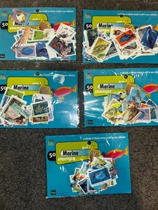 The Stamp Gang world marine animal stamp packs x 5 (total 250 stamps) - Picture 1 of 4