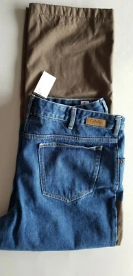 CABELA'S Men Heavy Duty Protective 100% Cotton Field Hunt Jean - 40x32 Blue Tan - Image 1 of 4