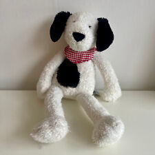Jellycat Slackajack Black & White Puppy Dog Red Scarf Soft Toy Rare Retired