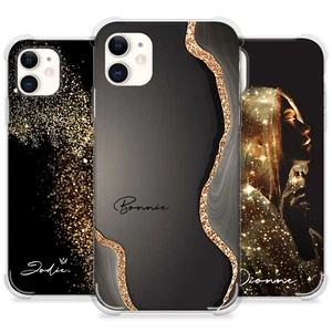 Personalisierte Handyhülle Initialen Name Stoßfest Cover iPhone 15 14 14 12 11 - Bild 1 von 26