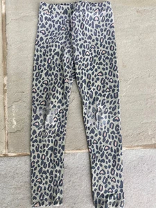 girls crewcuts Size 7 Green/ Black leopard  92% cotton- J Crew - Picture 1 of 5