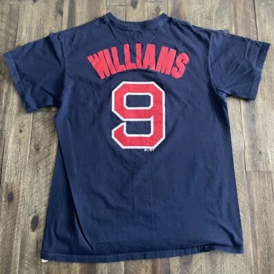 波士顿红袜队 TED WILLIAMS #9 Majestic 球员 T 恤(中号) — 第 1/4 张图片