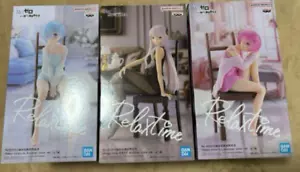 Figura Re:Zero Relax Time Echidna Rem & Ram Otro color conjunto de 3 Japón NUEVO - Imagen 1 de 7