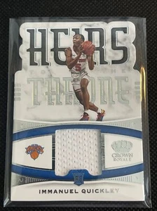 2020-21 Crown Royale IMMANUEL QUICKLEY Heirs To The Throne RC Patch Knicks JS - Picture 1 of 2
