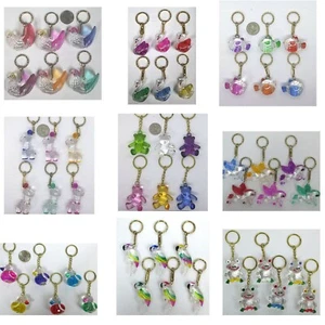 Lot of 12,24--Clear Plastic Animal keychain souvenir Random Color - Picture 1 of 15