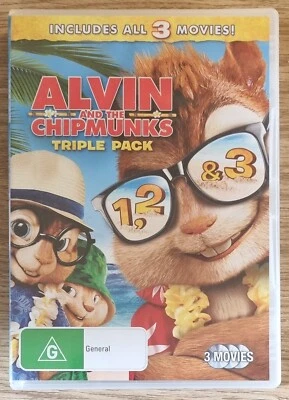 # Alvin and the Chipmunks Triple Pack (Ref:2) ~ DVD ~ Region 4 ~ PAL ~ FREE post - Image 1 of 4
