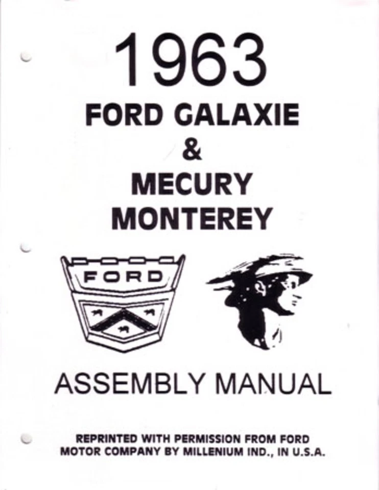 1963 Ford Galaxie Mercury Monterey Assembly Manual Book Instruction Illustration - Imagem 1 de 1