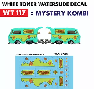 WT117 White Toner Waterslide Decals MYSTERY KOMBI For Custom 1:64 Hot Wheels - Picture 1 of 6