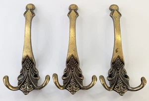 Vintage Messing Metall Wandhaken 3er Set Mid Century - Bild 1 von 20