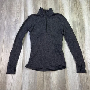 Lululemon Kanto Catch Me 1/2 Zip Size 4 Heathered Gray Herringbone Pullover Run - Picture 1 of 14
