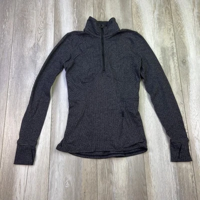 Pullover Lululemon Kanto Catch Me 1/2 Cremallera Talla 4 Gris Jaspeado Espiga Correr Foto 1 de 4
